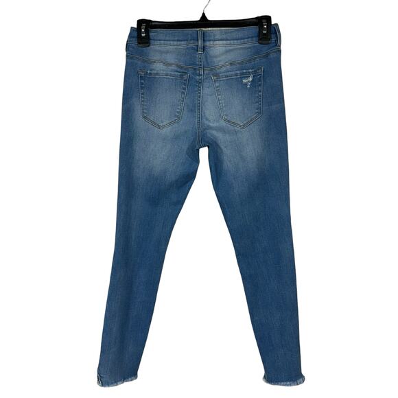 PacSun SZ 25 Ankle Jeggings Jeans Low-Rise Frayed Step Hems Zip-Fly Light Wash - Picture 4 of 11